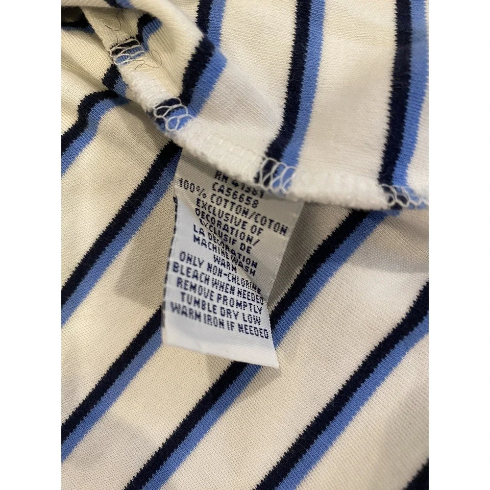 Polo Ralph Lauren Short Sleeve Golf Shirt 2XL White Blue Stripes Soft Cotton XXL